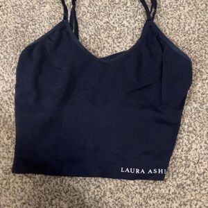 Laura Ashley Blue Sleeveless Fitted Camisole